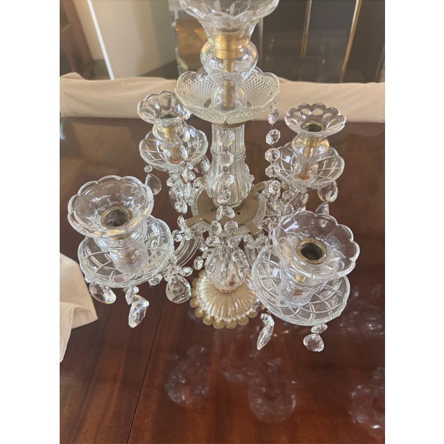 Pair of Crystal Candelabras, 19th Century For Sale - Image 12 of 12
