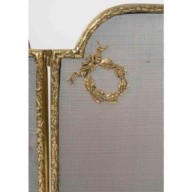 Napoleon III Fire Screen with Bronze Panels, 1800s For Sale - Image 4 of 7