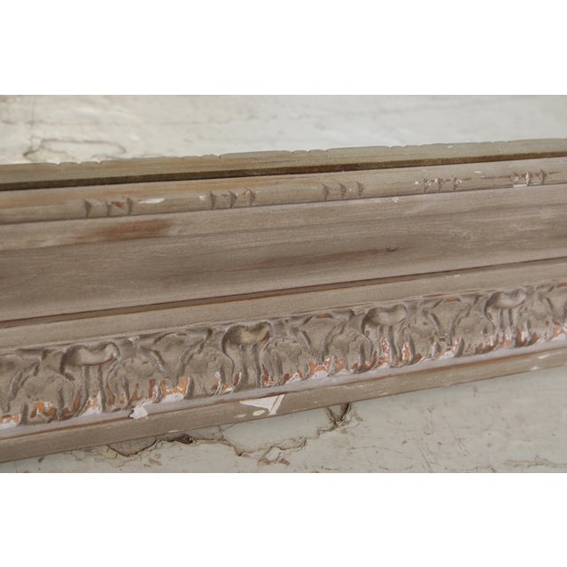 Restoration Hardware Restoration Hardware Large French Style Carved Hall Mirror For Sale - Image 4 of 12