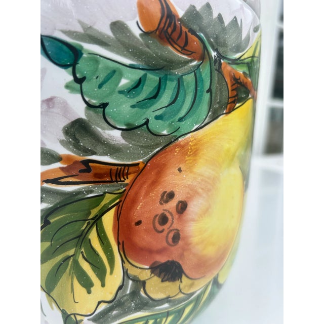 Late 20th Century Vintage Handpainted "Rumtopf" Rum Pot, Attributed to Deruta, Made in Italy For Sale - Image 5 of 11