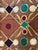 Brown Brown Gold Lattice Cotton Suzani Wall Decor For Sale - Image 8 of 10