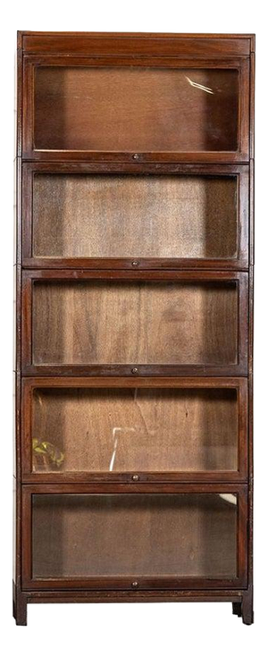Large Antique Glazed Sectional Bookcase in Mahogany, 1900
