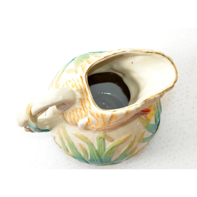 19th Century Antique Hand-Painted Japanese Ceramic Swan