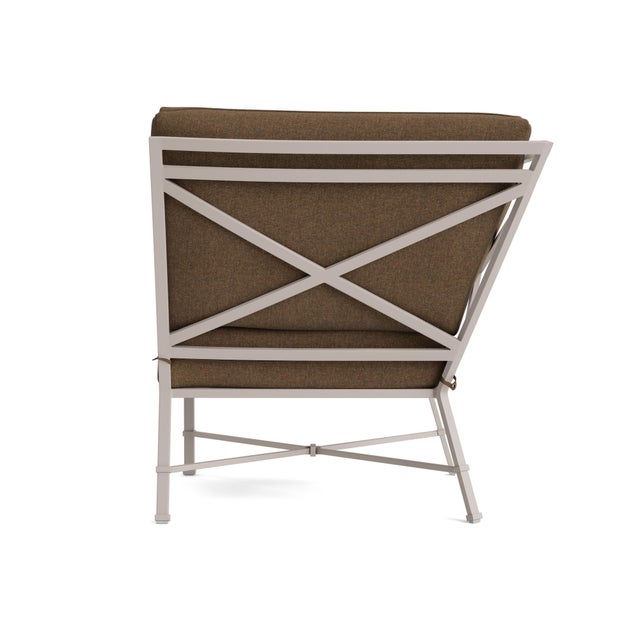 Brown Jordan Brown Jordan Venetian Corner Sectional, Dove frame with Fusion Moccasian fabric For Sale - Image 4 of 11