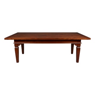 1990s Niermann Weeks Custom Parquet Dining Table in Pearwood Finish - 84" X 42" For Sale