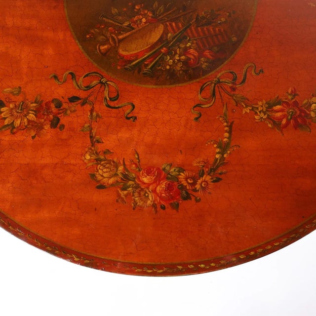 Pair of Edwardian or Adams Style Demi Lune Tables or Stands For Sale In West Palm - Image 6 of 11