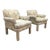 1990s Modern Upholstered Parsons Armchairs by Clyde Peasron - Set of 2 For Sale