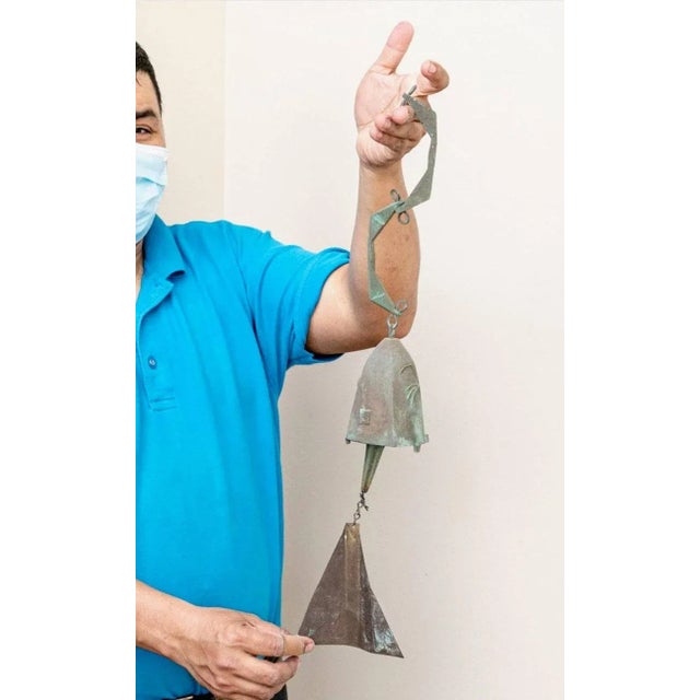 Industrial Mid-Century Italian Paolo Soleri Wind Chime Sculpture For Sale - Image 3 of 9