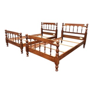 Solid Cherry Twin Beds- a Pair For Sale