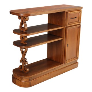 Renaissance Style Walnut Balustrade Cabinet For Sale