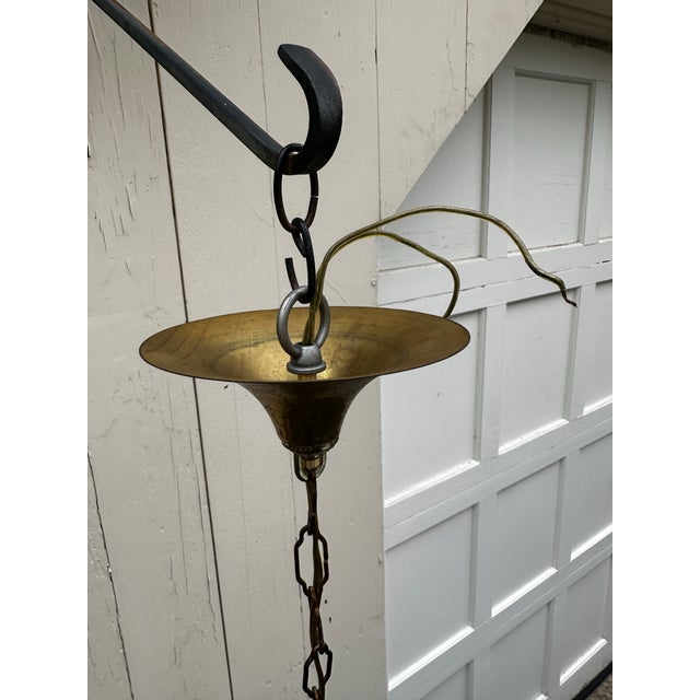 Vintage Green and Gold Country French 8 Light Chandelier For Sale In New York - Image 6 of 9