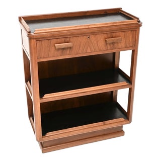 Art Deco Walnut and Leather Bookcase from Waring and Gillows, 1930 For Sale