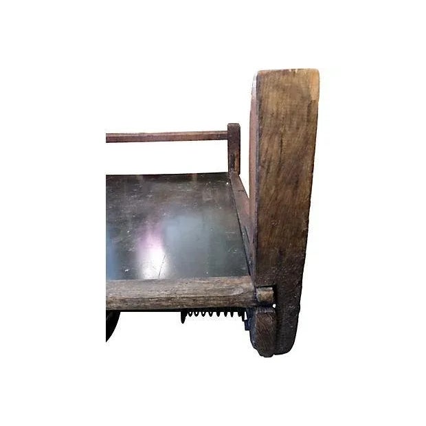 Large Industrial Cart Coffee Table on Wheels For Sale - Image 4 of 6