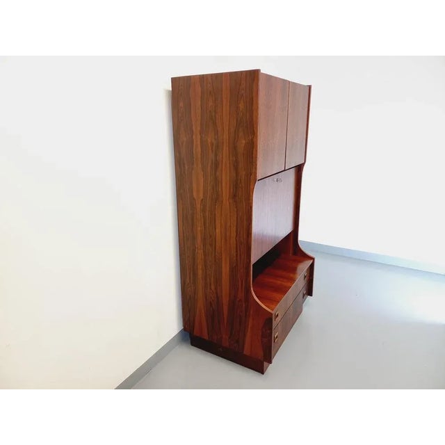 1960s Vintage High Storage Unit in Rosewood, 1960s For Sale - Image 5 of 11