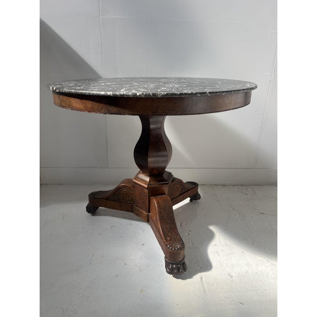 Empire Style Pedestal Table in Mahogany and Veneer, 19th Century For Sale - Image 13 of 18