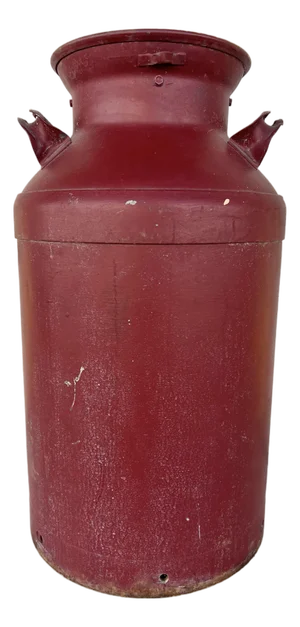Vintage Red Farmhouse Style Milk Can Umbrella Stand