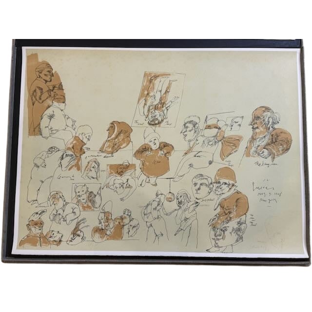 1960s Original José Luis Cuevas Limited Edition Lithograph Portfolio 'Crime by Cuevas', Signed For Sale - Image 12 of 17