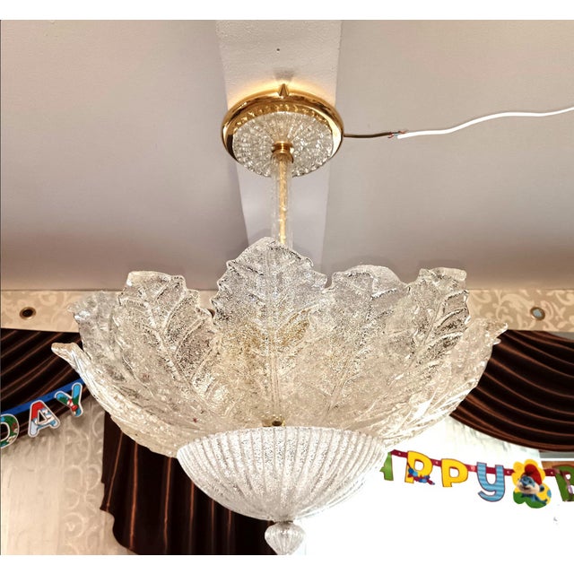 Murano Glass Ceiling Light from Barovier & Toso, 1970s For Sale - Image 7 of 12
