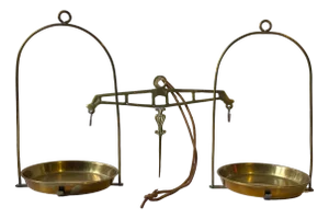 Suspended Balance Scale in Brass, 1950s