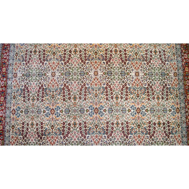 1970s Collectible Vintage Turkish Hereke Rug Hand Knotted Area Oversize Rug Large Living Room Rug - 10′8″ × 15′5″ For Sale - Image 11 of 18
