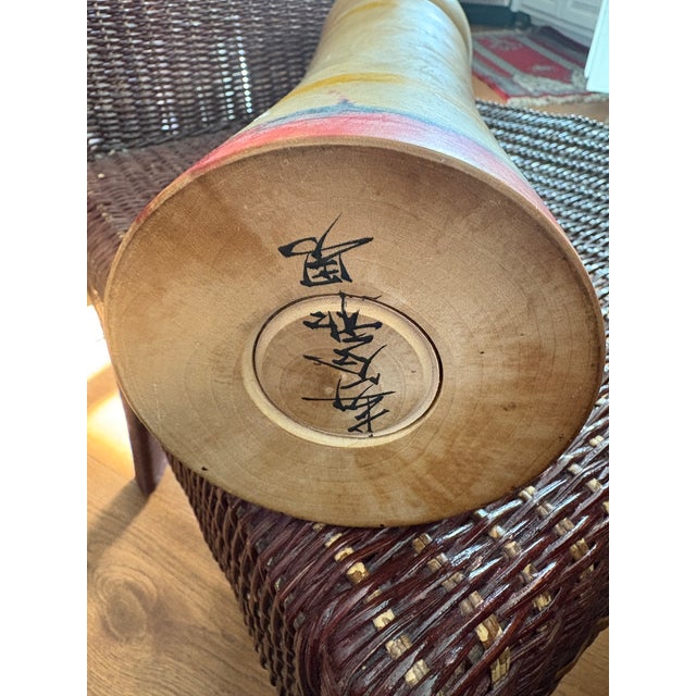 Traditional Antique Kokeshi 18"h Doll Signed by Watanabe Maseo (1917-2007) For Sale - Image 3 of 3