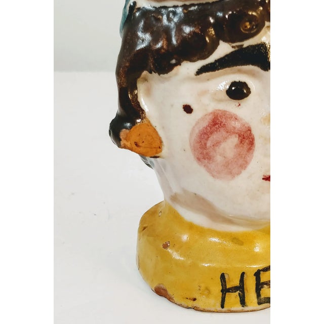 Early 20th Century Italian Majolica Zeus Hera Double Sided Vase For Sale - Image 5 of 13