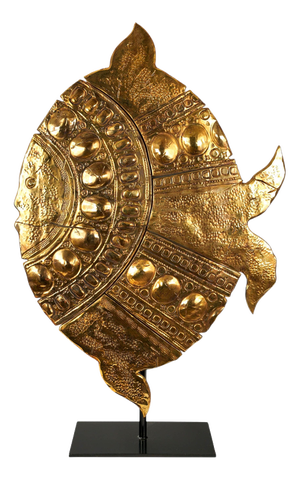 Large Gold Luster Oris Sculpture by deBlona