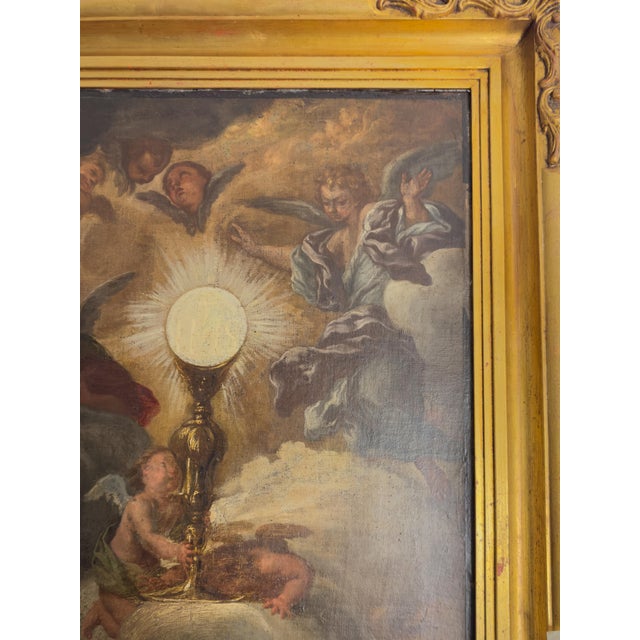 Baroque Artist, Study for Triumph of the Name of Jesus, 17th Century, Oil on Canvas, Framed For Sale - Image 6 of 12