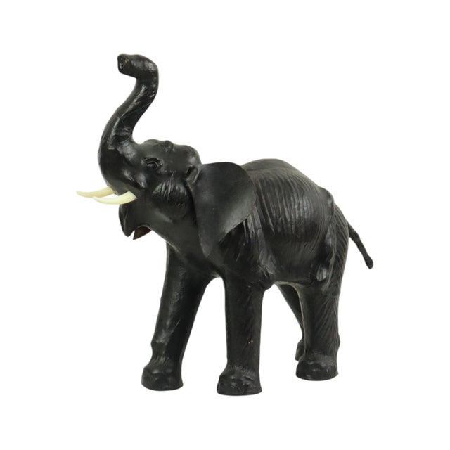 Large Vintage Leather Elephant in the style of Omersa, 1970s For Sale - Image 6 of 13