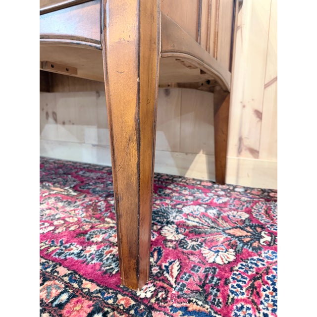 Late 20th Century Hooker Seven Seas Cherry Bow Front Writing Desk For Sale - Image 10 of 11