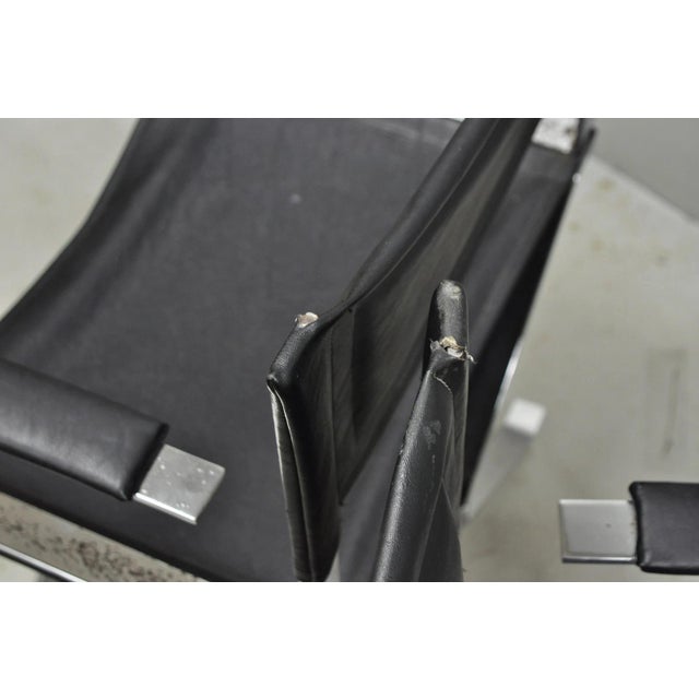 Vintage Alessandro Albrizzi Italy Mid Century Modern Chrome Director Chair Pair For Sale - Image 16 of 18