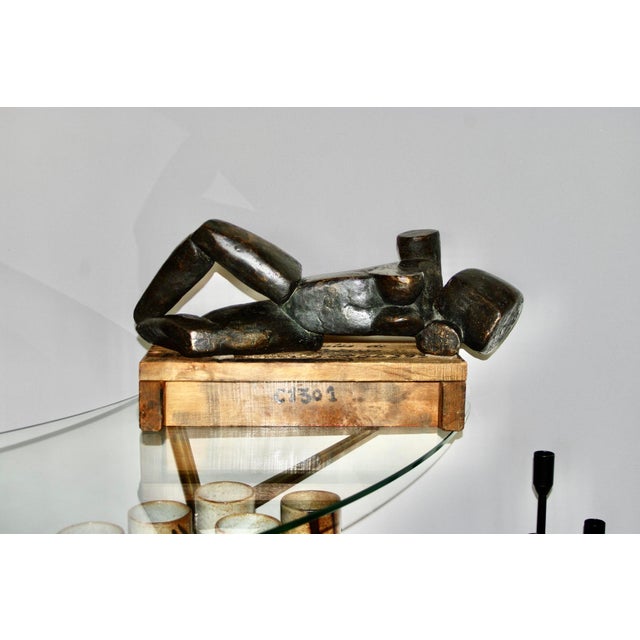 Margot Eberle, Patinated Cubist Sculpture, 1987, Bronze For Sale - Image 13 of 13