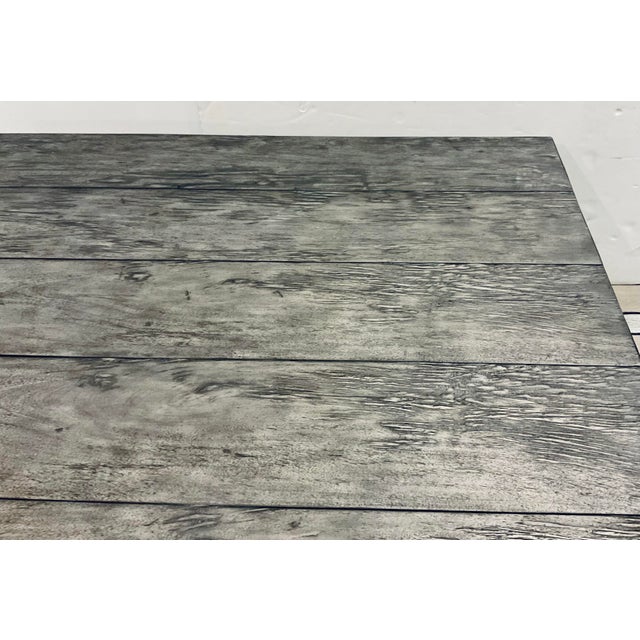 2020s Jonathan Charles Modern Large Gray Wood Paneled Coffee Table For Sale - Image 5 of 7