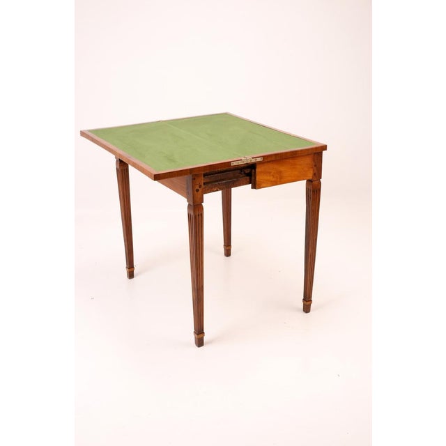 Gold Antique Top Game Table with Inlaid Chessboard, 1860 For Sale - Image 8 of 18