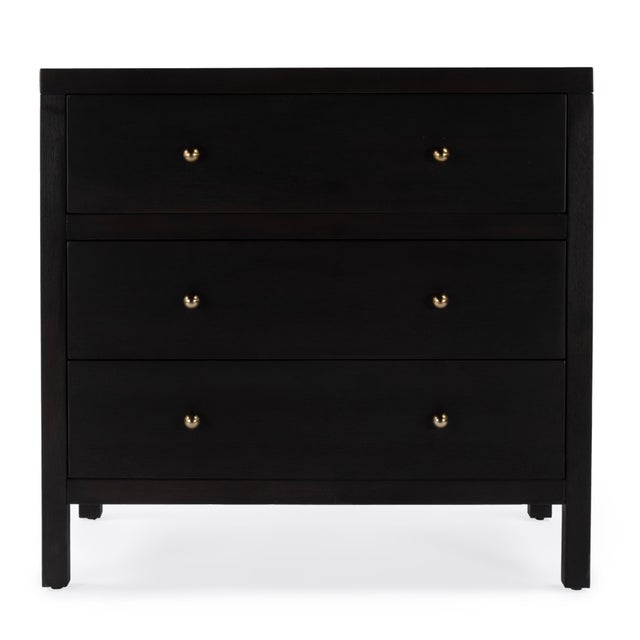 2020s Nora 34 in. W Wood 3 Drawer Chest, Antique Coffee For Sale - Image 5 of 10