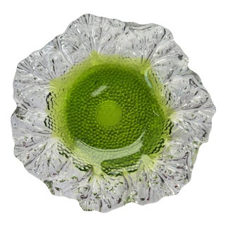 Vintage Art Glass Bowl by Pertti Santalahti for Humppila, Finland, 1970s For Sale