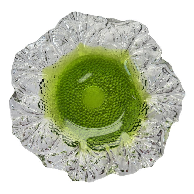 Vintage Art Glass Bowl by Pertti Santalahti for Humppila, Finland, 1970s For Sale