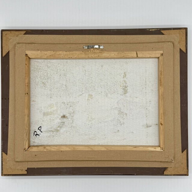 Textile Sailboats on the Bay Seascape, Spanish Oil on Canvas Painting For Sale - Image 7 of 7