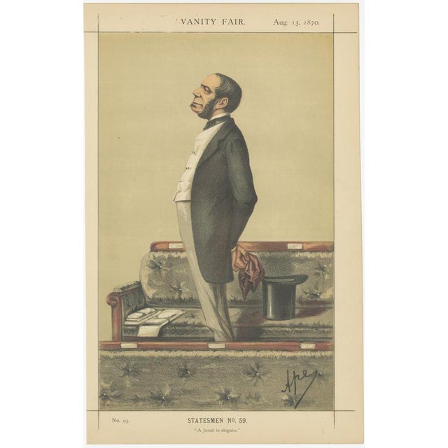 Victorian Political Satire – Vanity Fair Statesmen, Jesuit Theme, 1870 : This Vanity Fair print from August 13, 1870,...