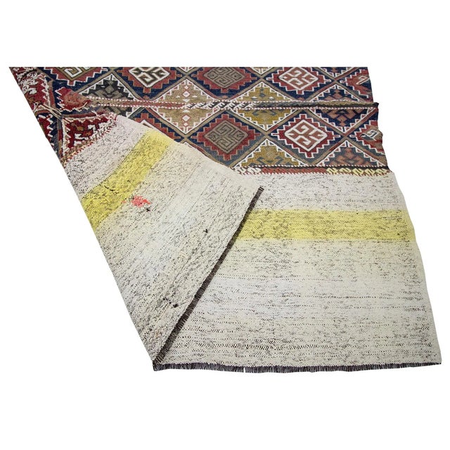 Mid 20th Century 1960s Vintage Kilim Rug- 4′7″ × 5′1″ For Sale - Image 5 of 7