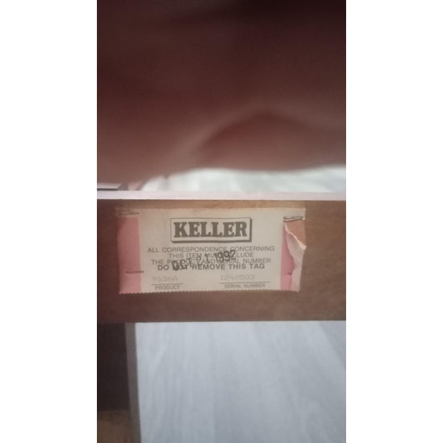 Mid 20th Century Vintage Keller Solid Charry Queen Headboard, Footboard and Rails For Sale - Image 5 of 13