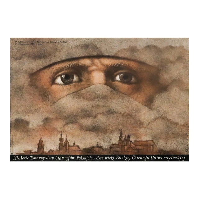 1986 Polish Exhibition Poster - "Centenary of the Society of Polish Surgeons" (Gorowski) For Sale