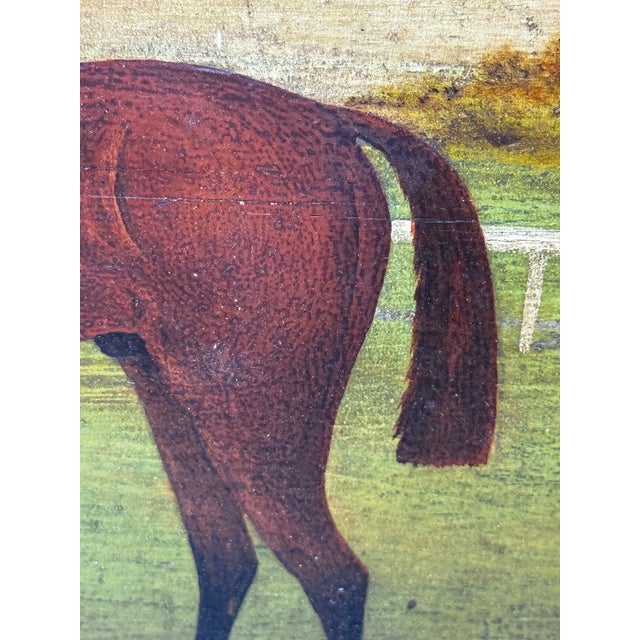 English Oil Painting of Racehorse Persimmon With Jockey Jack Watts, Royal Thoroughbred Portrait Circa 1898 in the Manner of John Frederick Herring Sr. For Sale - Image 9 of 18