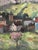 Light Green 1960's Plein Air Oil Painting on Canvas - Unknown Artist For Sale - Image 8 of 11