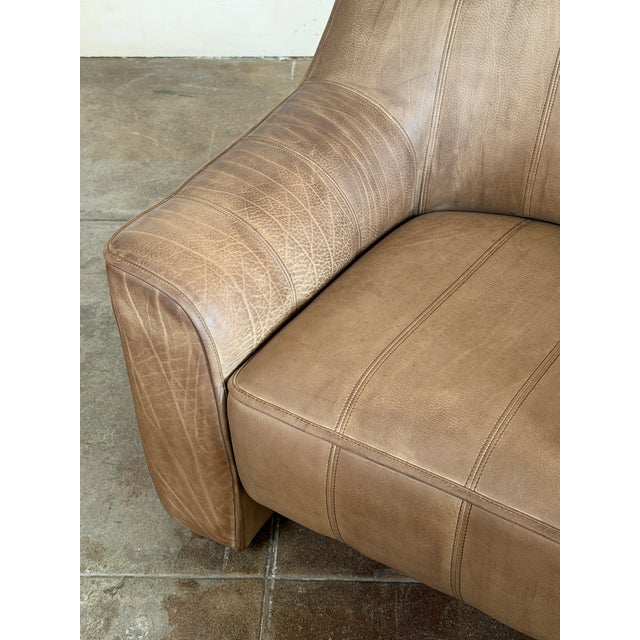 Taupe Vintage 1970s DeSede Ds-44 Buffalo Leather Lounge Chairs For Sale - Image 8 of 16