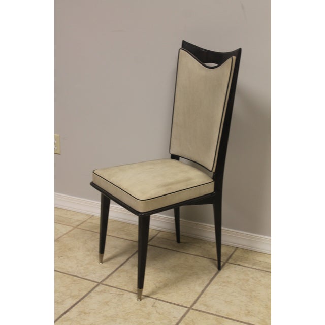 1950's French Art Deco Style Dining Chairs Set of 4 For Sale - Image 4 of 10
