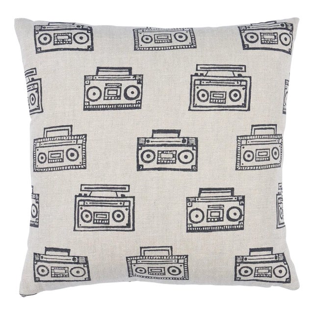 Schumacher x Hadiya Williams Ode Pillow In Charcoal For Sale