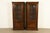 A gorgeous pair of French Regency Louis XVI style lighted bookcases, display cabinets, or dining cabinets By Davis Cabinet...