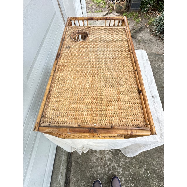 Vintage Bamboo Breakfast Tray For Sale - Image 11 of 11