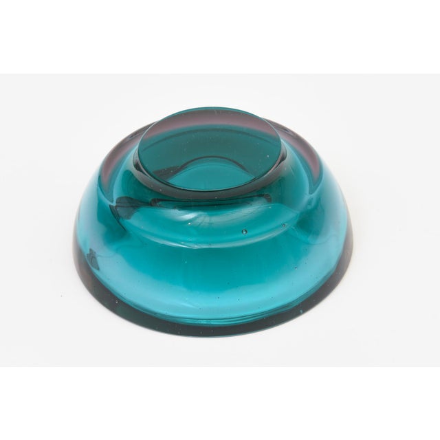 Vintage Murano Sommerso Glass Geode Bowl by Alesandro Mandruzzato, 1970's For Sale - Image 11 of 12